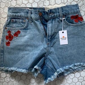 Marine Layer high waisted Sasha jean shorts